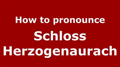 herzogenaurach pronunciation